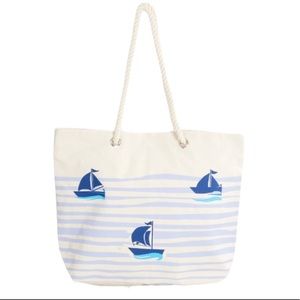 New Off-White And Blue Printed Shopping Tote Bag - Mother’s Day Special Deal
